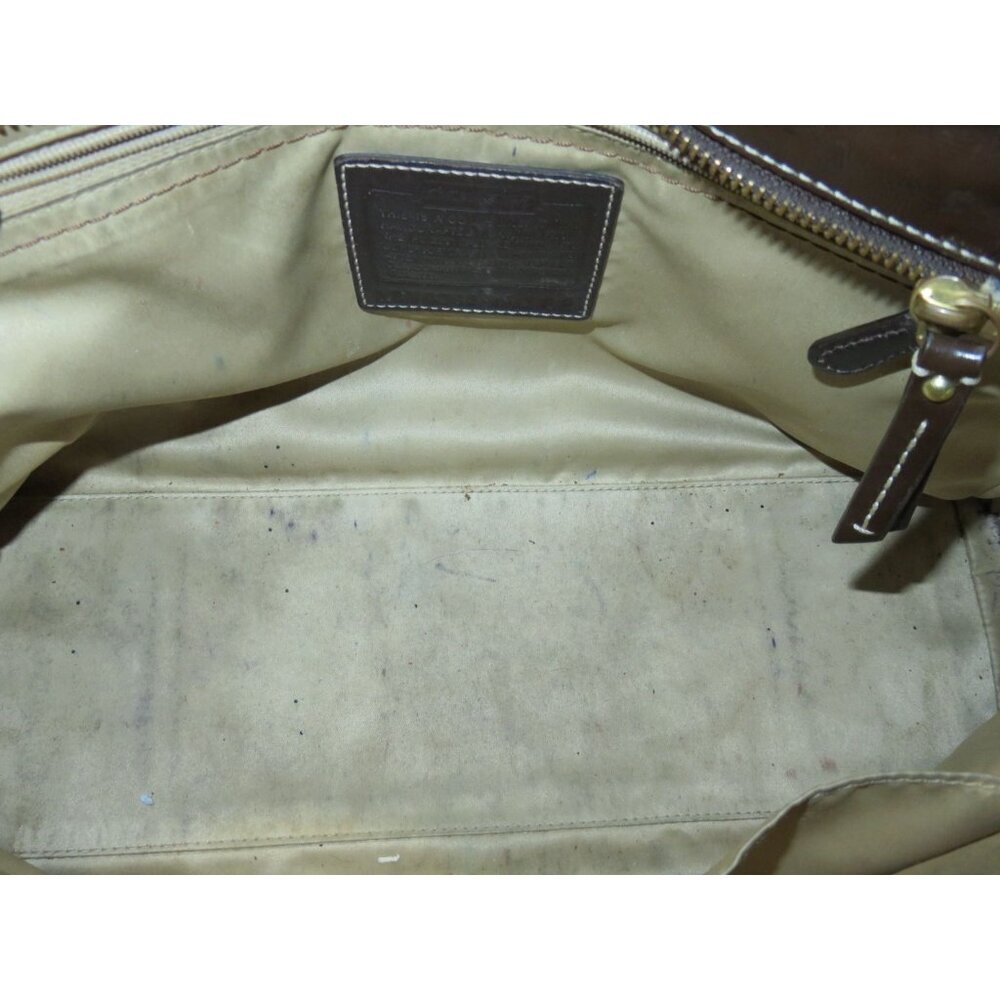 COACH 2007 Vintage 11789 Madeline Brown Patent Leather Double Handle Satchel - Picture 12 of 12